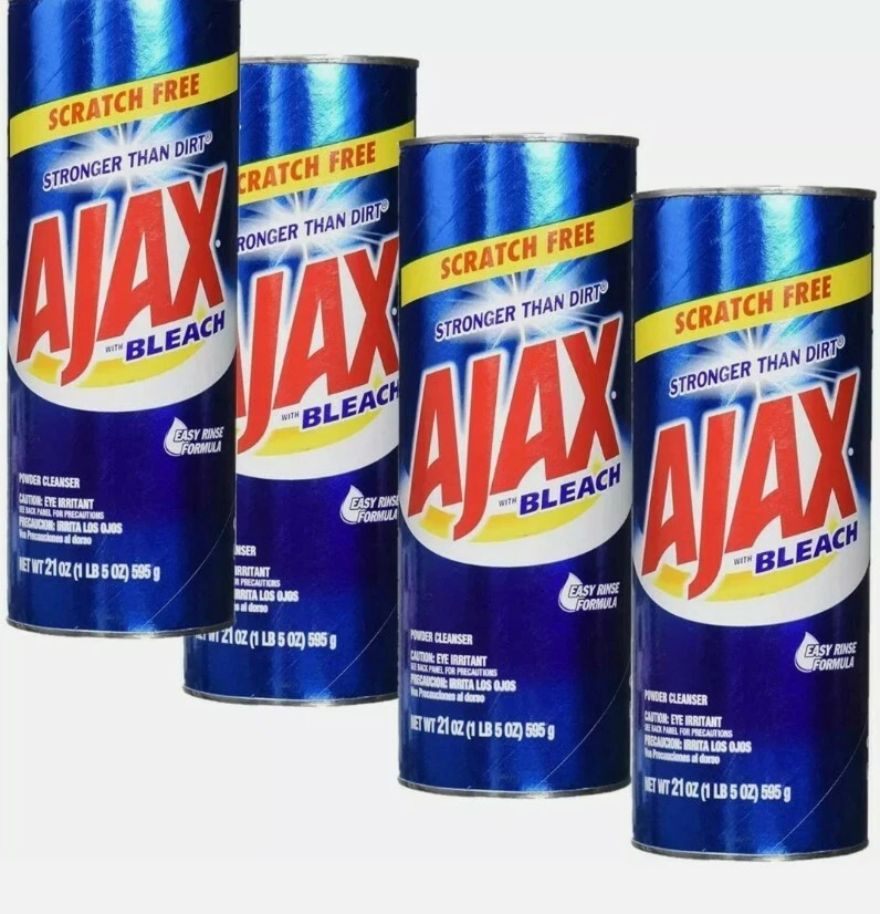 4 Packs Ajax All-Purpose Powder Cleaner with Bleach 21 oz Fast Shipping