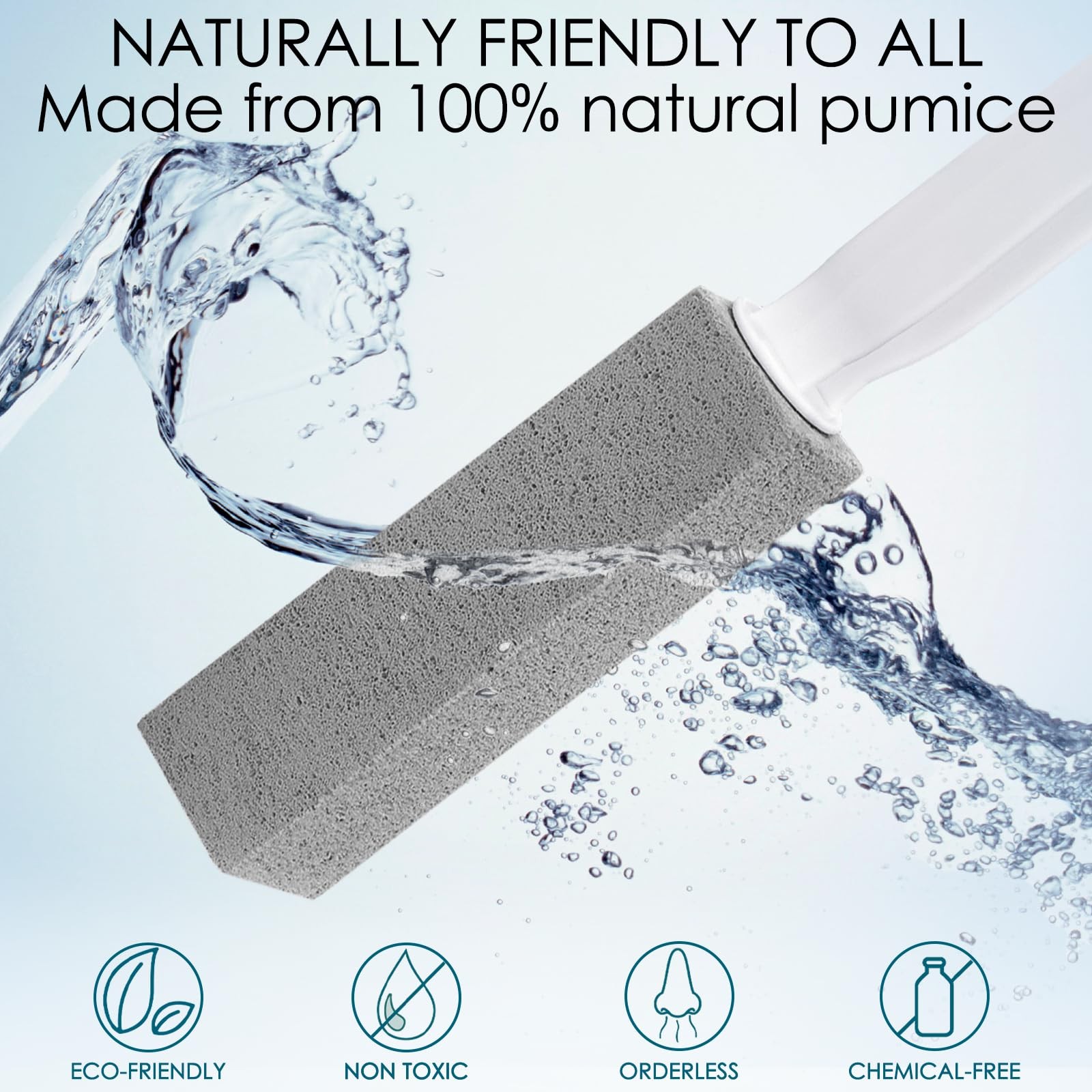 12 Pack Pumice Stone Toilet Bowl Cleaner Extra Long Handle Heavy Duty Stain