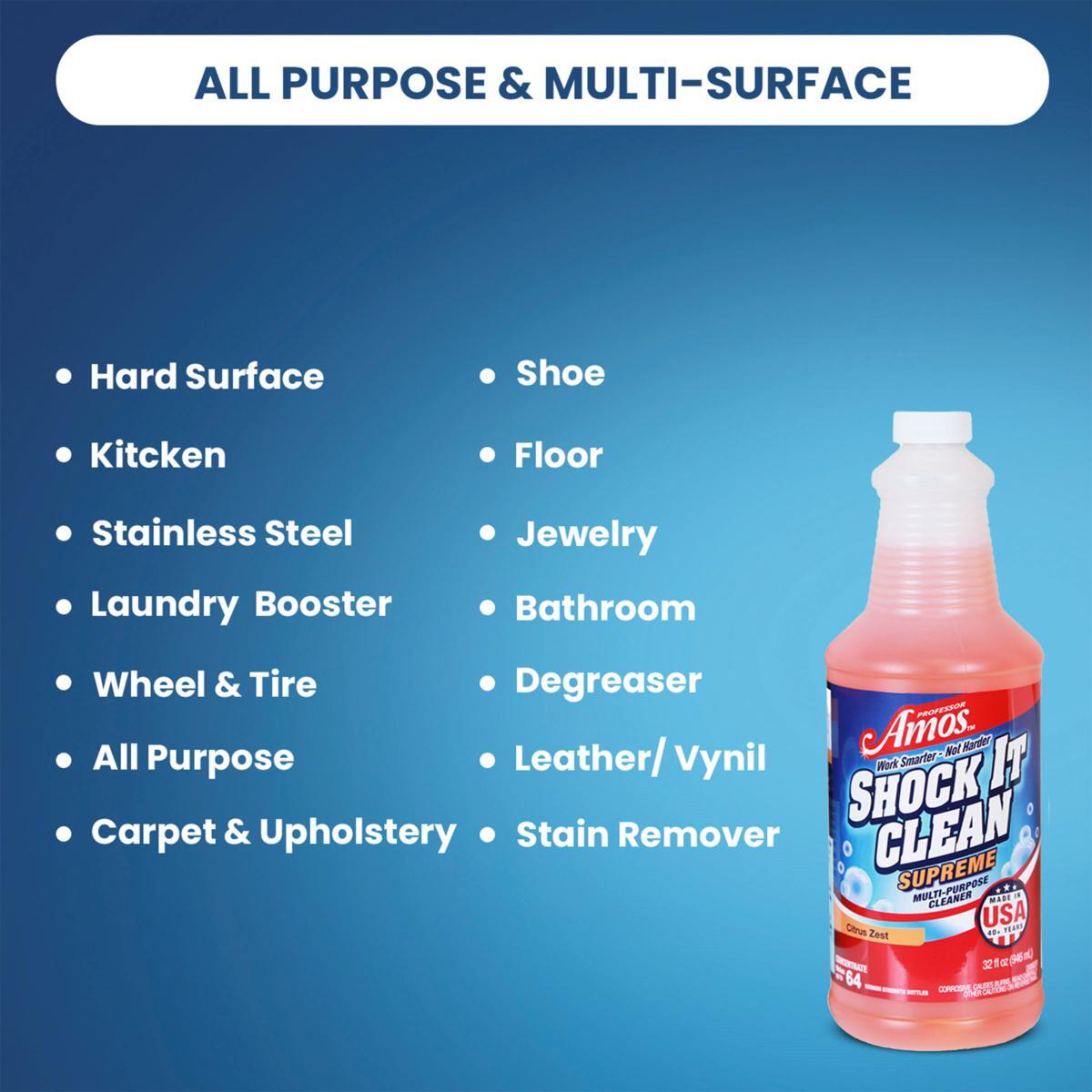 Professor Amos Shock It Clean 32oz. Concentrate w/ 160ct Wipes (Pick Your Scent)