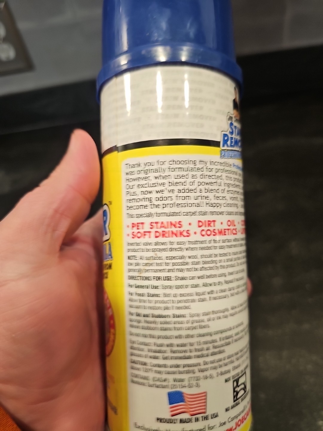 Joe Campanelli Professional Formula Stain Remover 15oz Spray Can Pet Odor QVC