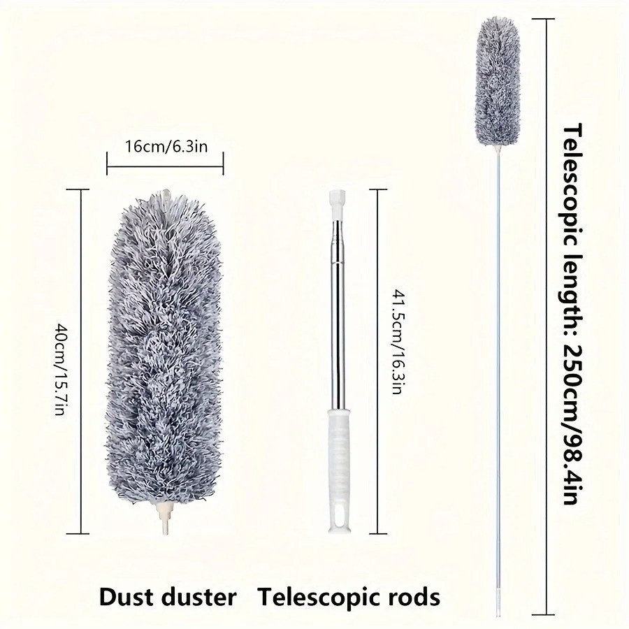 Multifunction Retractable Duster Bendable Head Washable Cleaning Tool