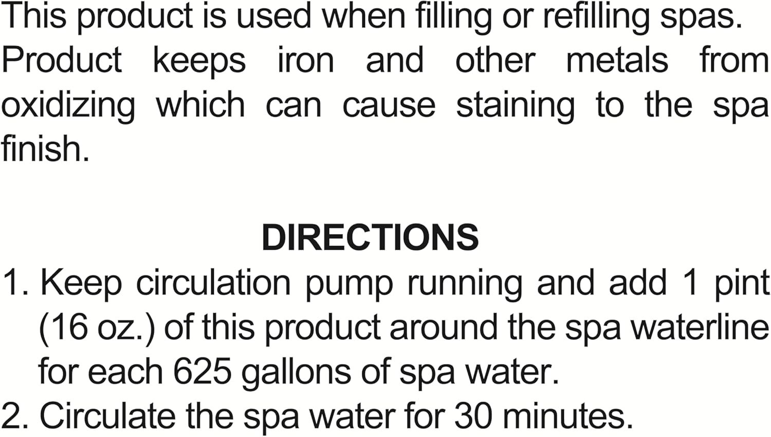 2-Pack Metal Gone – Easy Liquid Solution for Hot Tub Metal Stains and Corrosion