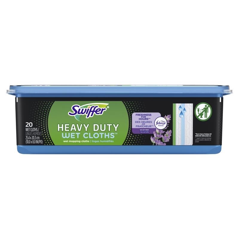 Swiffer Sweeper 5.4 in. Wet Cloths Microfiber Mop Refill Pads With Febreze 20 pk