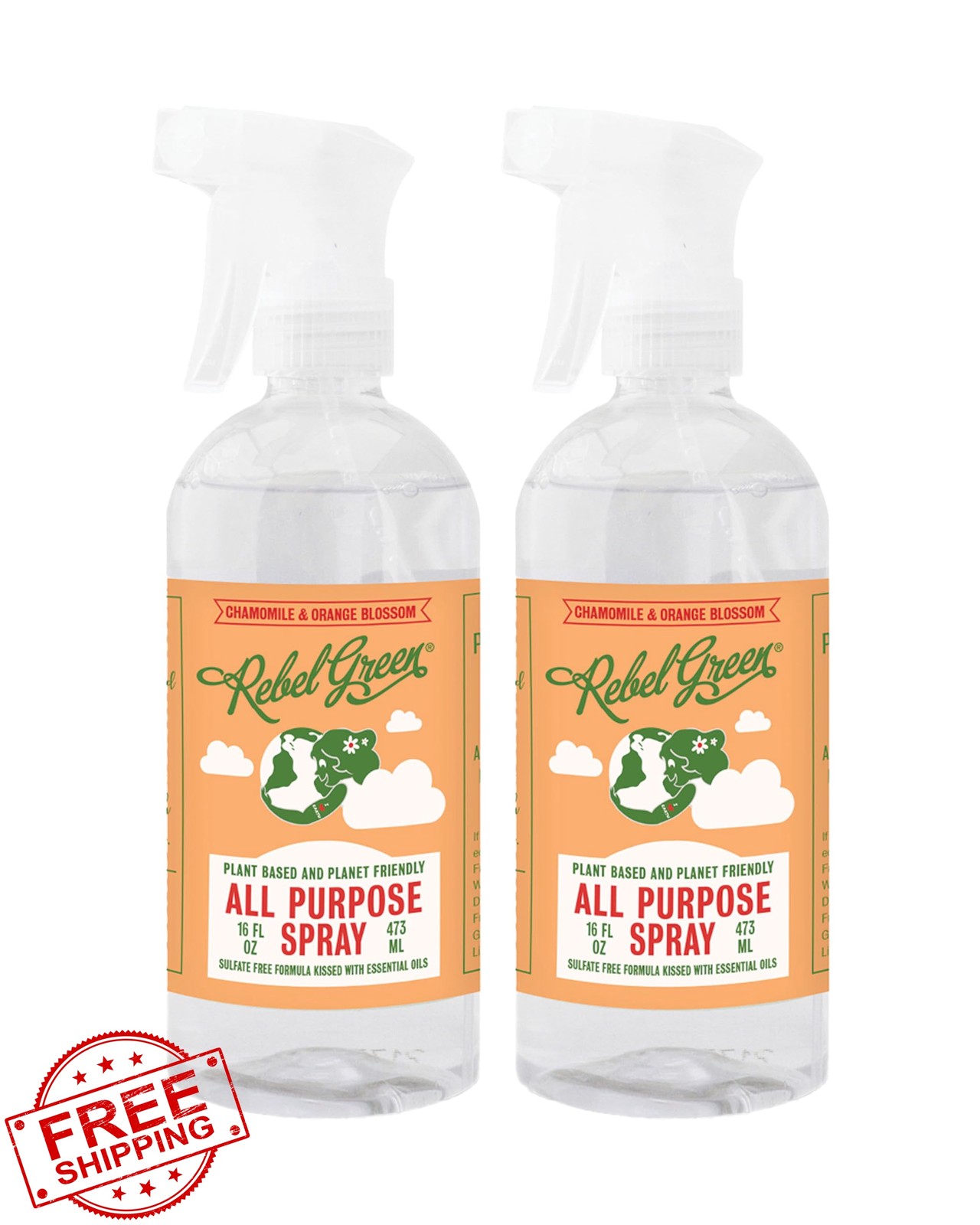 Rebel Green Orange Chamomile 16oz 2pk All-Purpose Cleaner