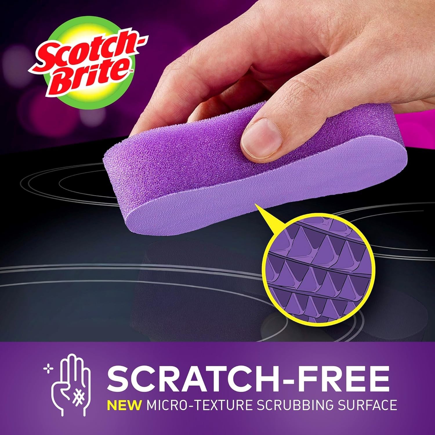 Scratch-Free Cooktop Cleaning Pads, Non-Abrasive Scrubbers for Glass Stovetops