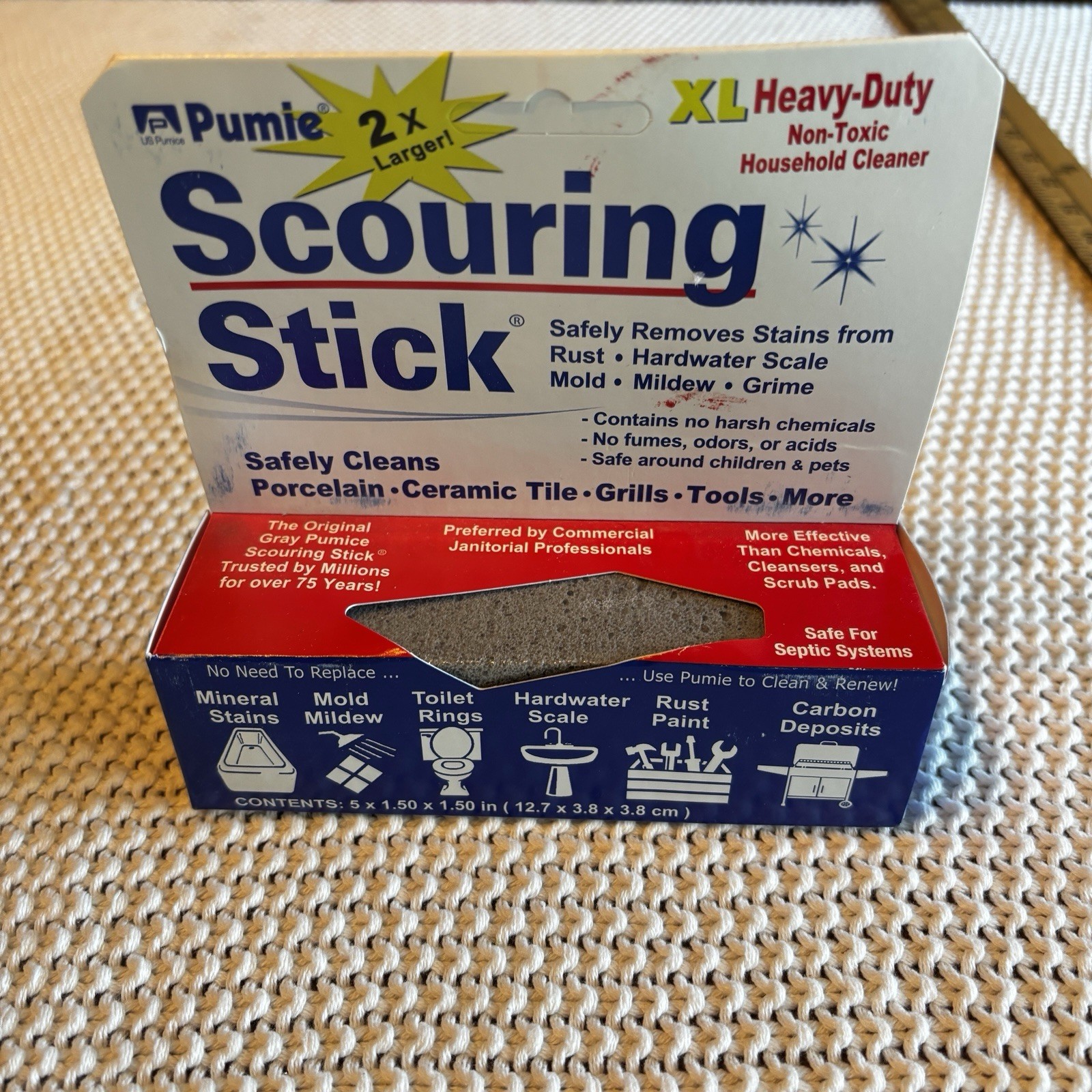 Extra Large Pumie Scouring Stick Powerful All Purpose Cleaning Tool Movie Prop