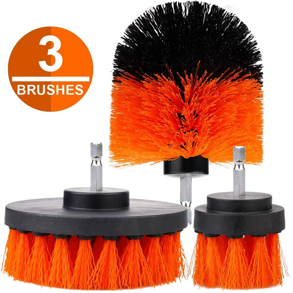 3Pcs Tile Grout Drill Brush Power Scrub Cleaning Tub Cleaner Attachment Kits US