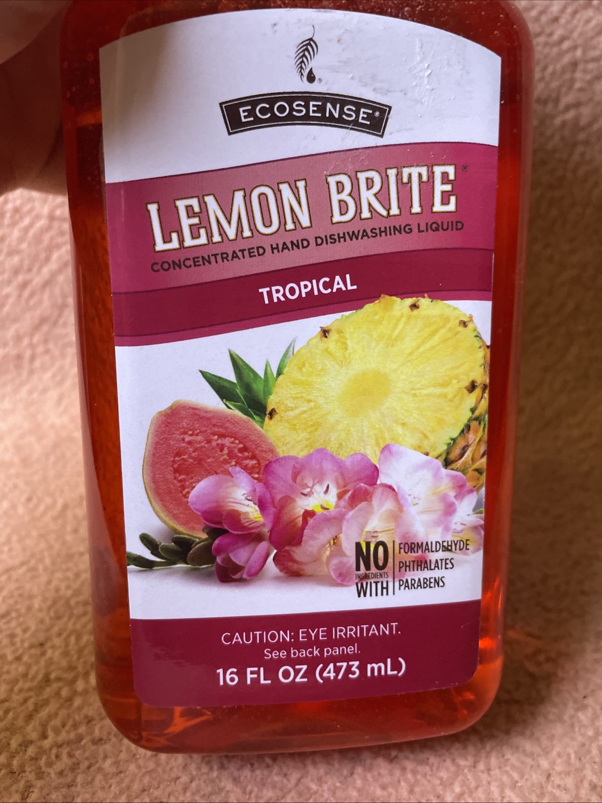 EcoSense Lemon Brite Dishwashing Liquid 16oz — Tropical Scented Fast Shipping