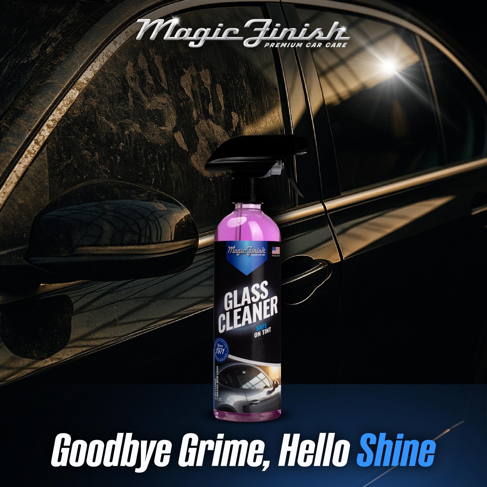 Car Glass Cleaner (16 fl oz) – Ammonia-Free Window Cleaner Spray for Interior…