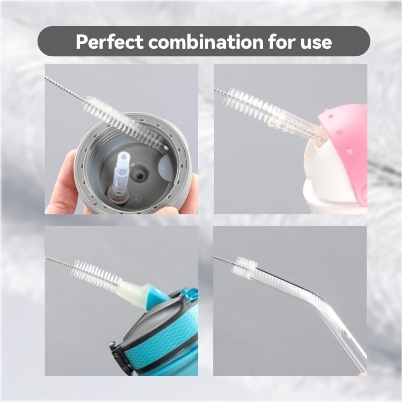 Flexible Nylon Straw Cleaner Brushes – Rust-Resistant, 10 Pack for All Uses