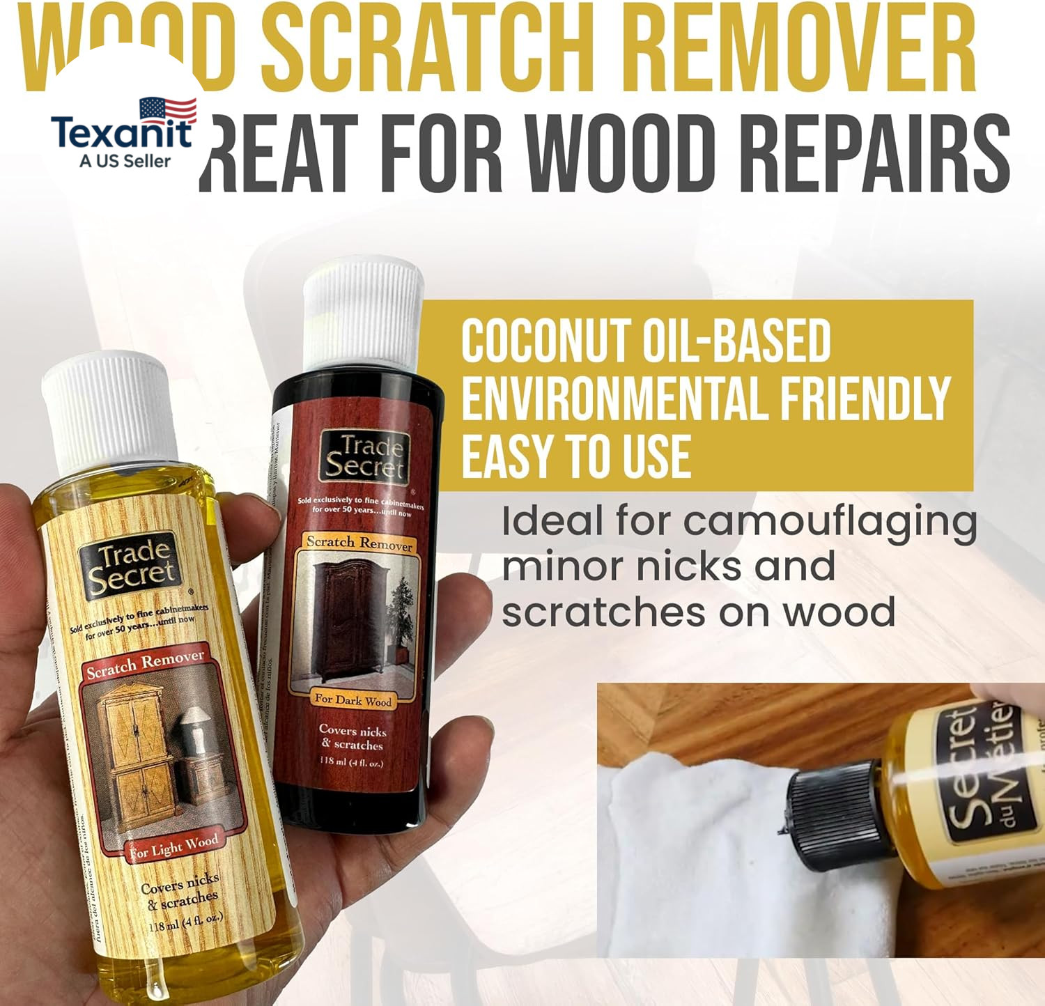 Complete Wood Furniture & Floor Restoration Kit – Scratch Repair and Polish Syst
