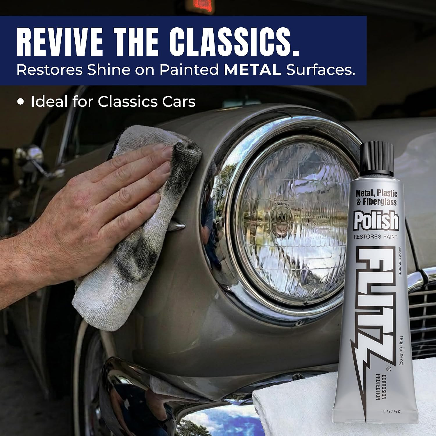 Metal Polish Paste – 5.29Oz Usa-Made Polish for Solid Chrome, Stainless Steel, &