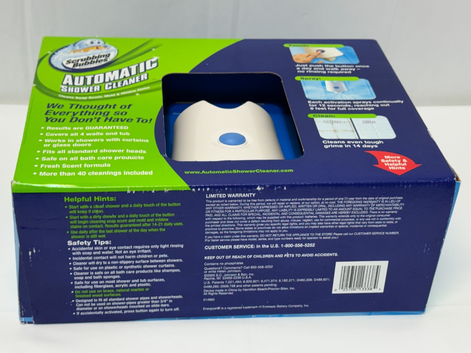 Scrubbing Bubbles Automatic Shower Cleaner Starter Kit 2005 Sprayer & 2 Refills
