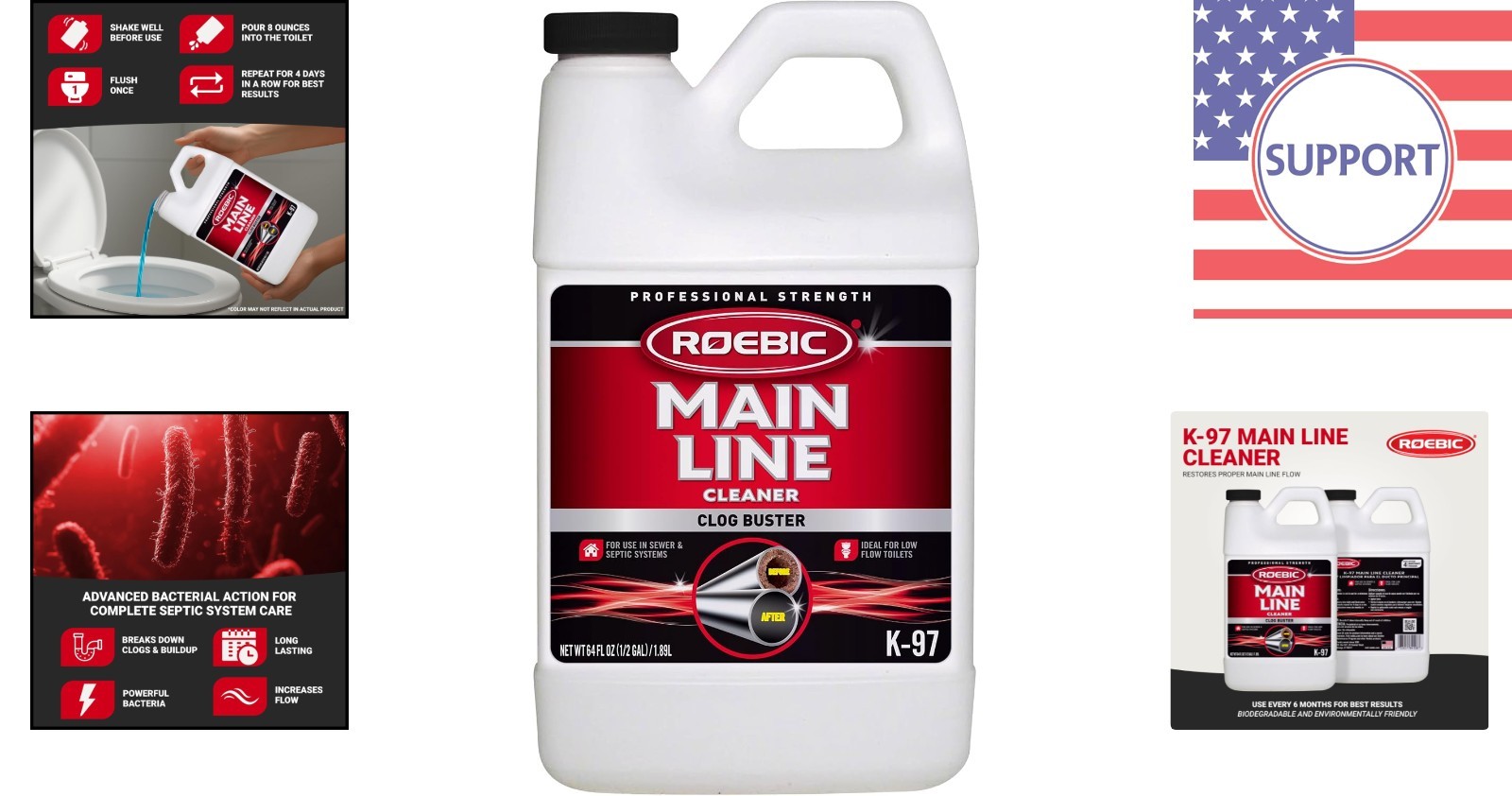 Effortless 64 oz Main Line Cleaner – Safe, Fresh Scented Septic Clog Dissolver