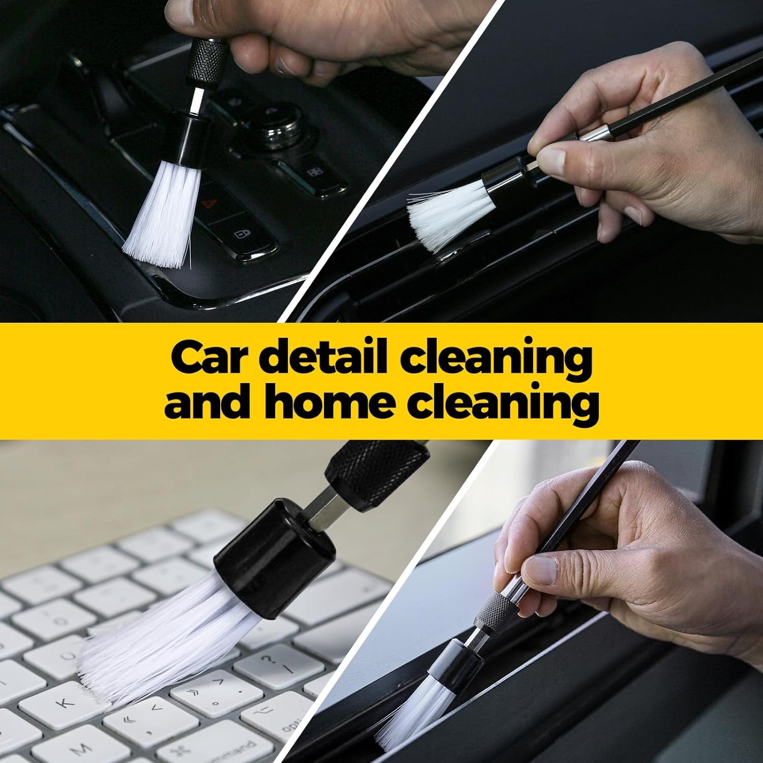 7Pack Drill Brush Attachment Set-Car Interior Detailing Kit，Power Scrubber Bru
