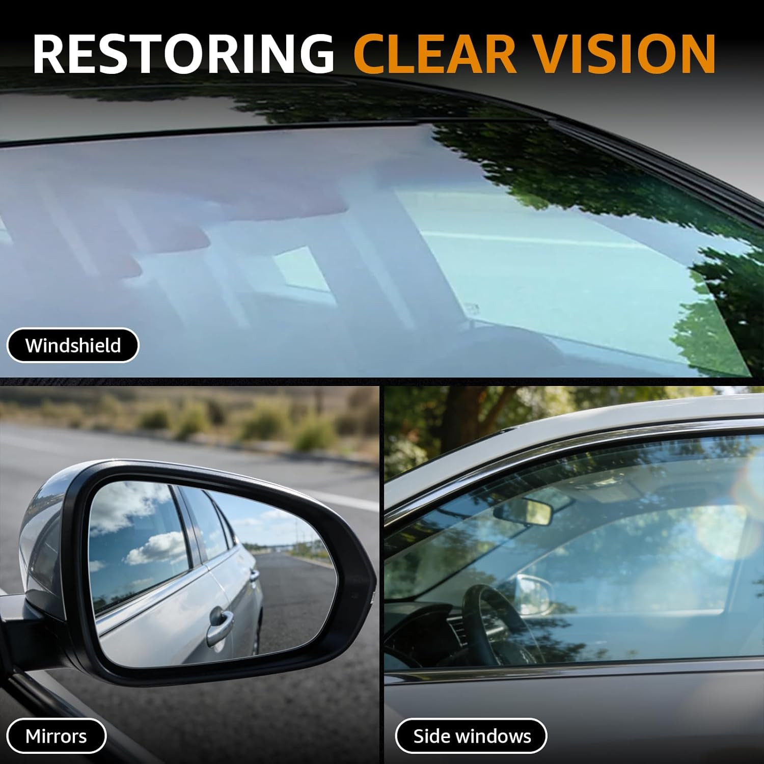 Automotive Oil Film Cleaning Brush Glass Oil Film Remover Car Windshields Helps