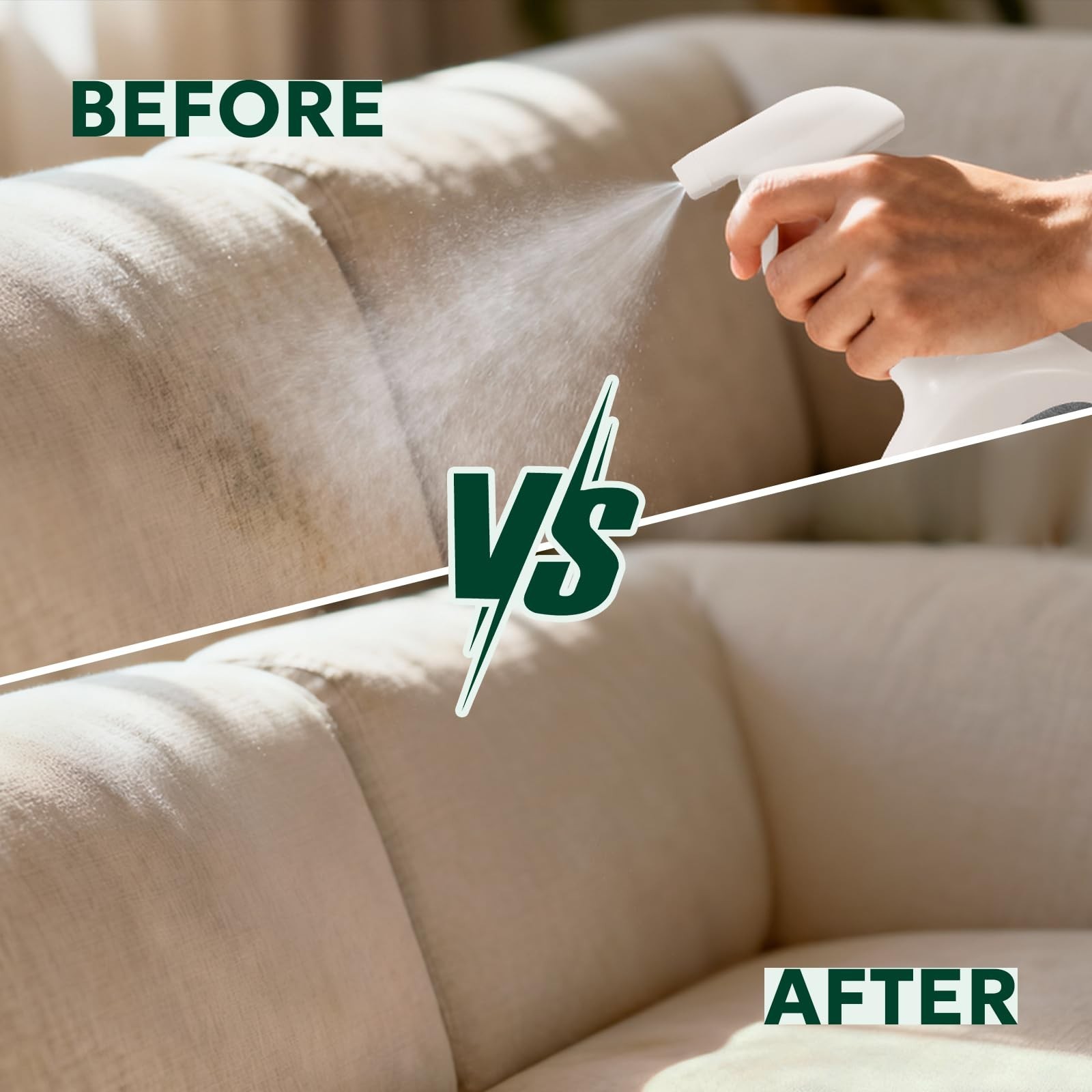 Multi-Surface Couch Stain Remover Spray – Pet-Safe Non-Toxic Upholstery Cleaner