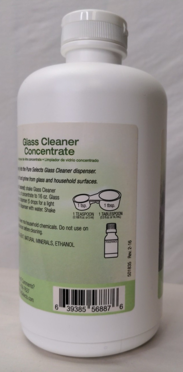 Pure Selects Glass Cleaner Concentrate 32 fl. oz./1 qt. Sealed