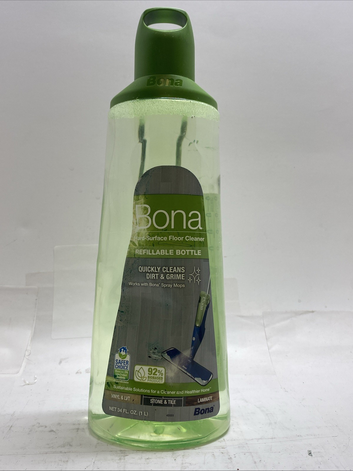 Bona Multi Surface Hard Floor Cleaner Spray Mop Cartridge 34 Fl Oz