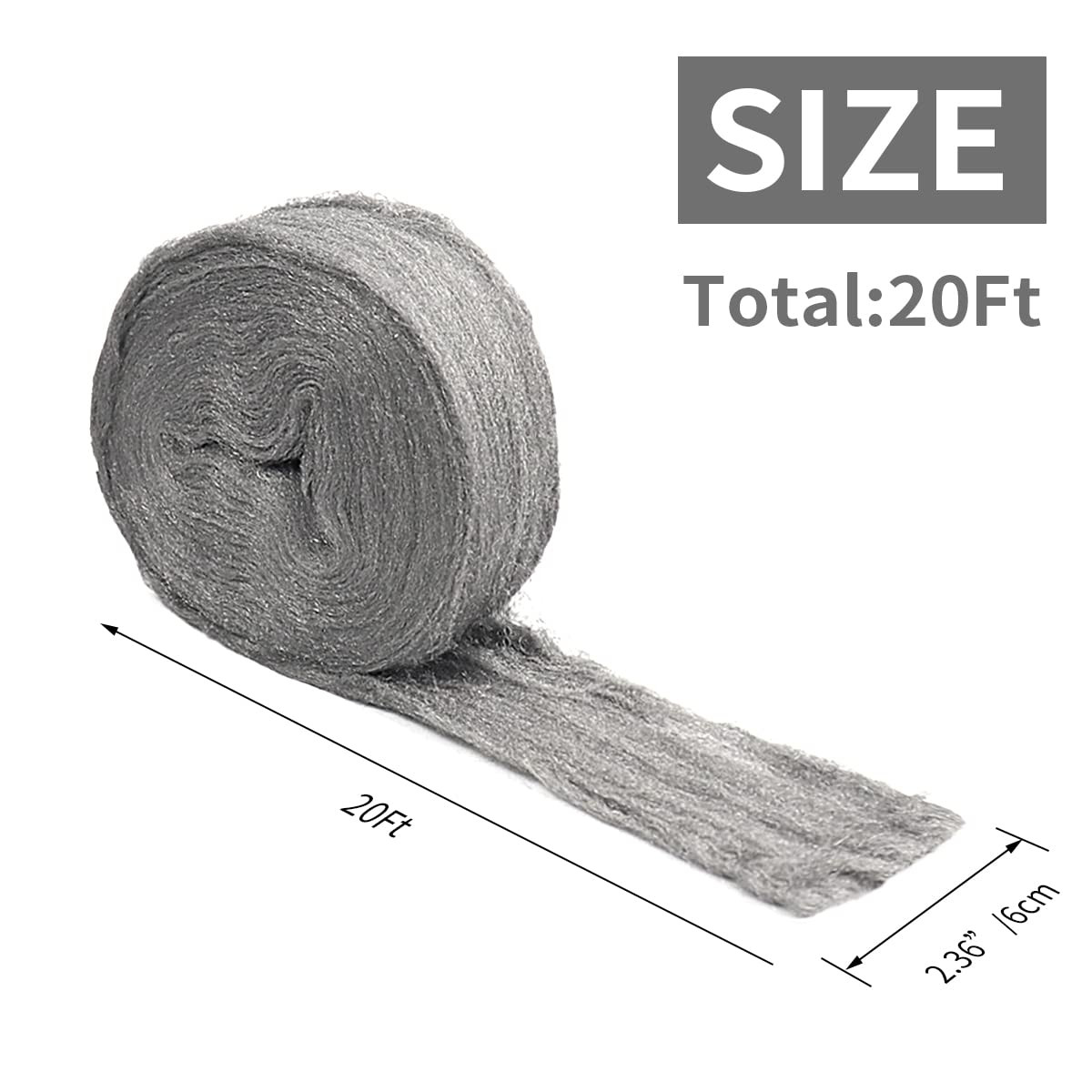 Stainless Steel Wool, Steel Wool Fill Fabric Roll, Gap Blocker Coarse Wire Hardw