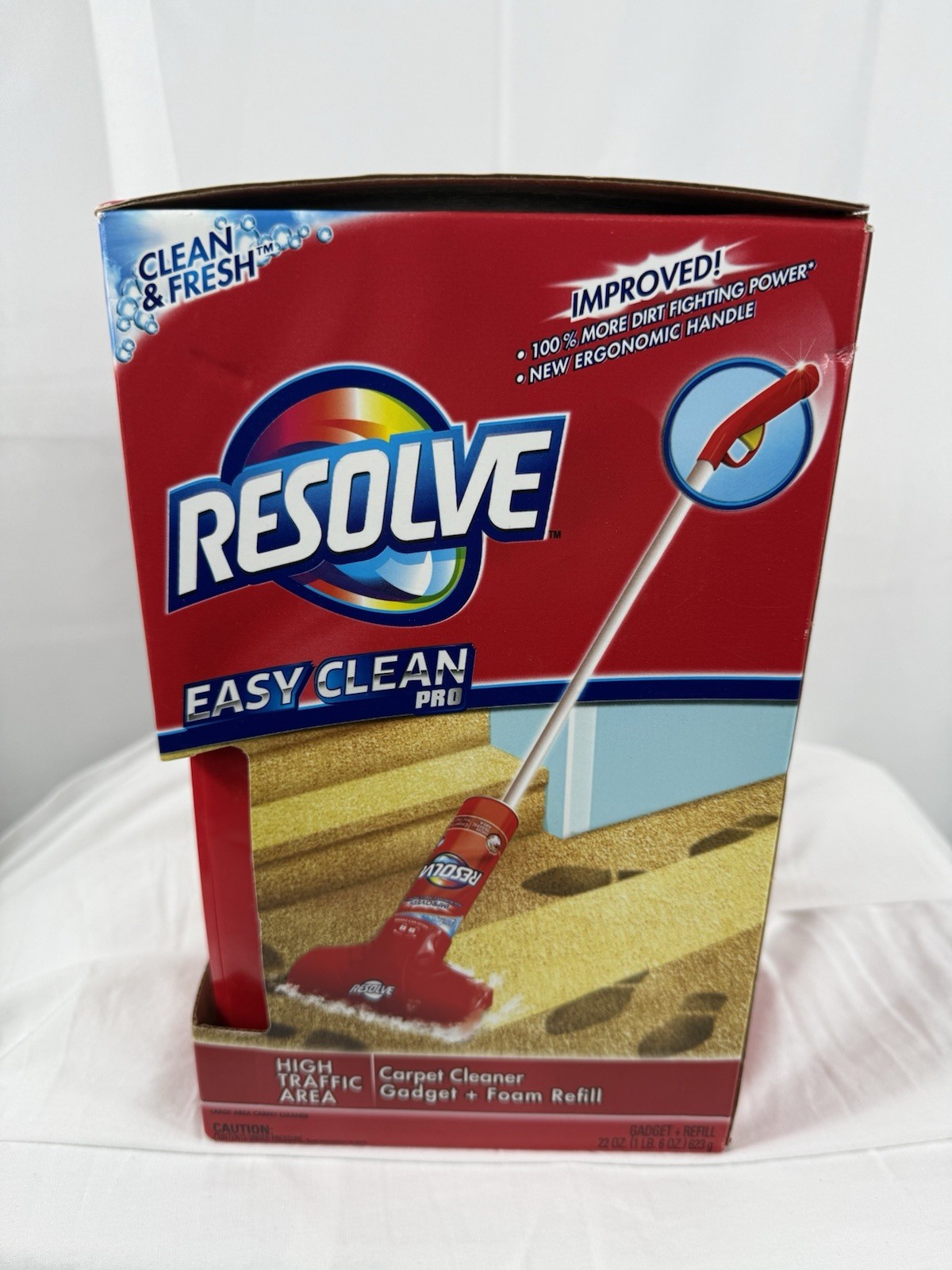 Resolve Easy Clean Pro Carpet Cleaner Gadget Foam Refill 22 oz Clean & Fresh NEW