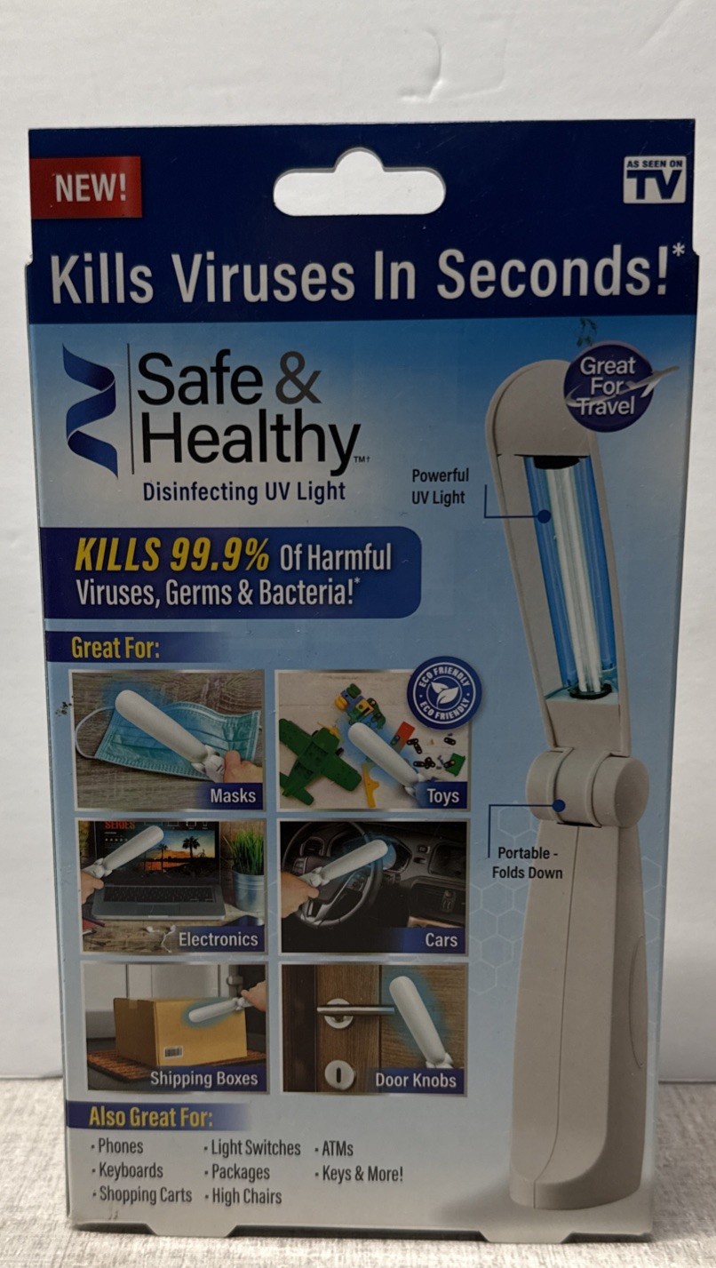 Light Disinfecting Sterilizing Handheld Portable UVC Ultra Violet LED Lamp New