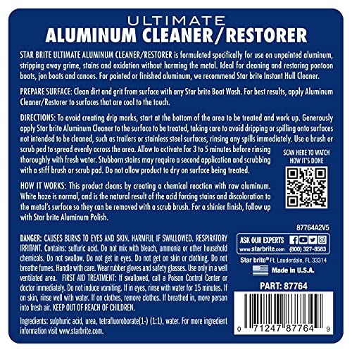 STAR BRITE Ultimate Aluminum Cleaner & Restorer – Safely Clean Pontoon Boats,