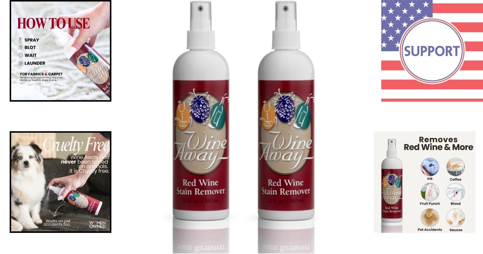 Versatile All-Purpose Cleaner – Citrus Red Wine Stain Remover Set of 2 (12 Oz)