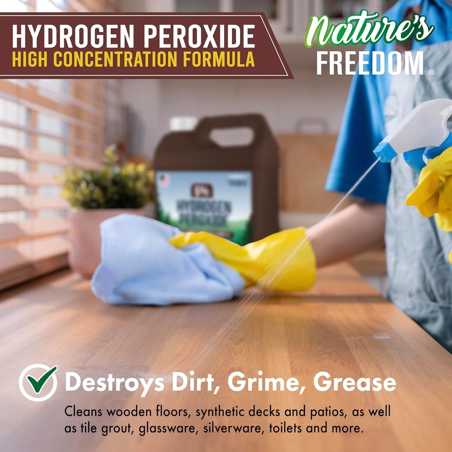 6% Hydrogen Peroxide, Food Grade H2O2 and Purified Water Only, 2.5 Gallons
