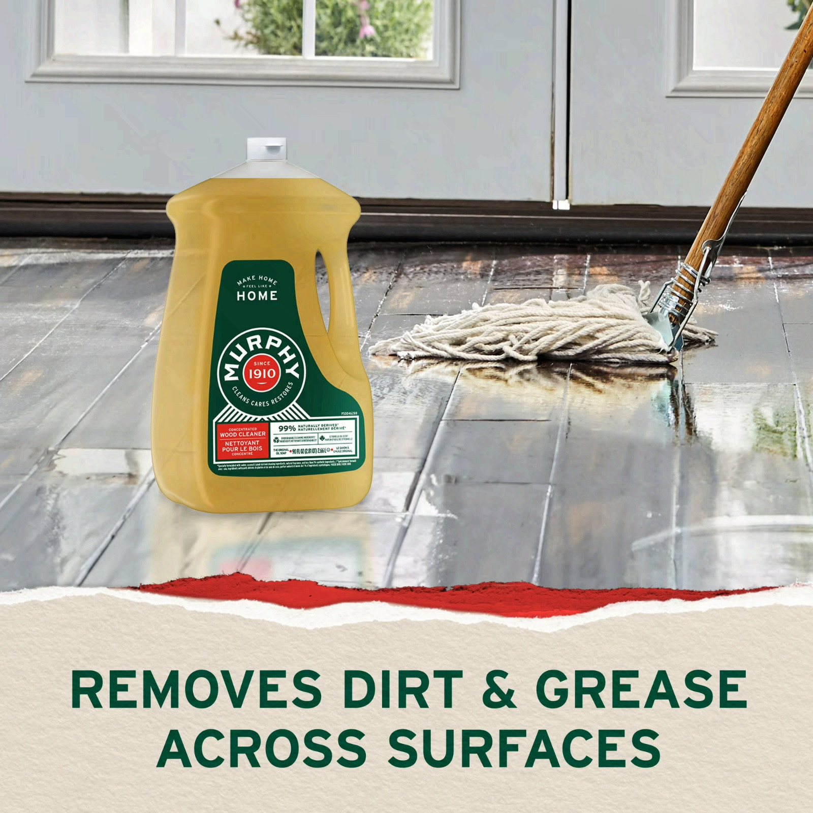 (4 pack) Murphy Oil Soap Concentrated Formula, Wood Cleaner, Citronella90 fl oz
