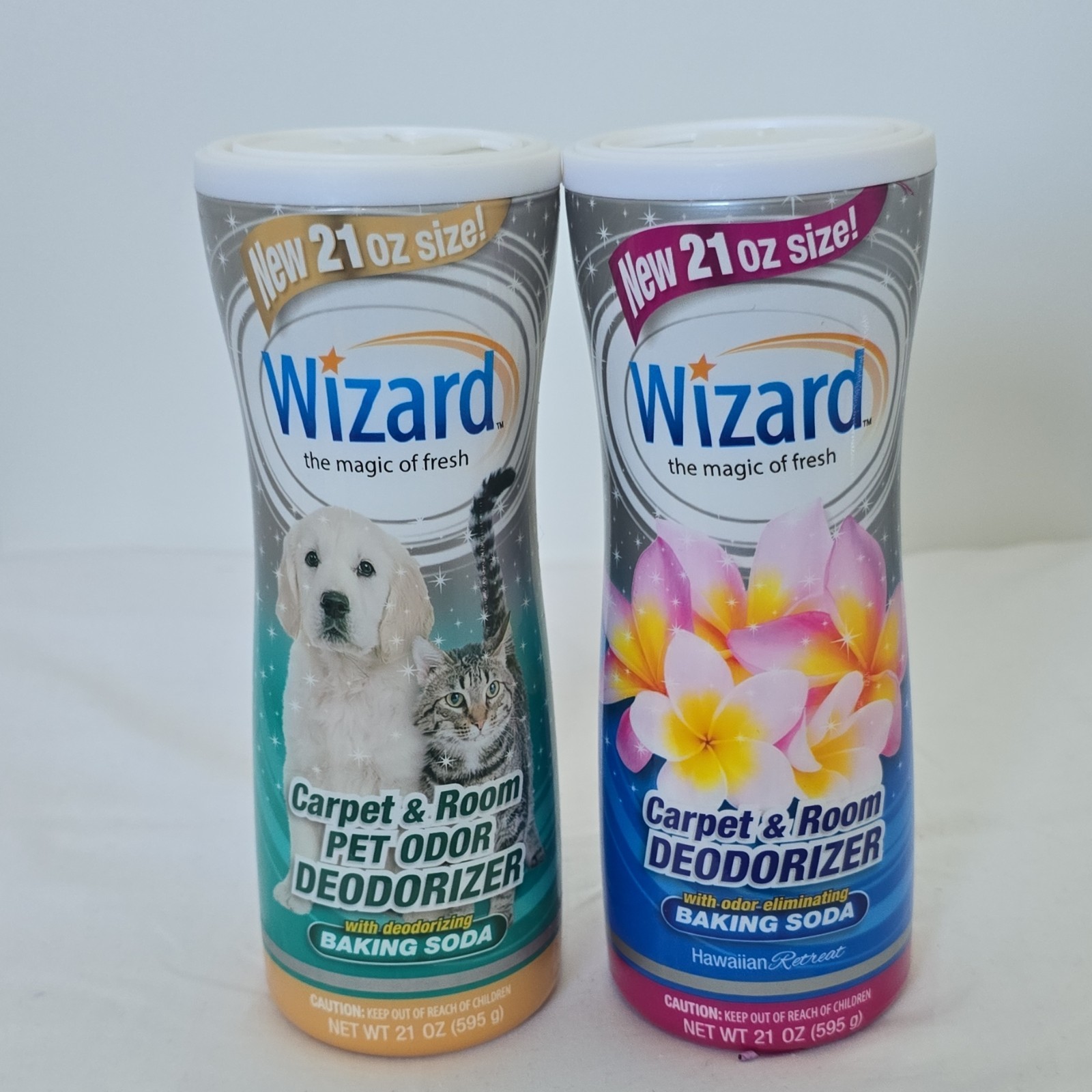 Wizard Carpet & Room Deodorizer Pet Odor Hawaiian Retreat Baking Soda 21oz 2PACK