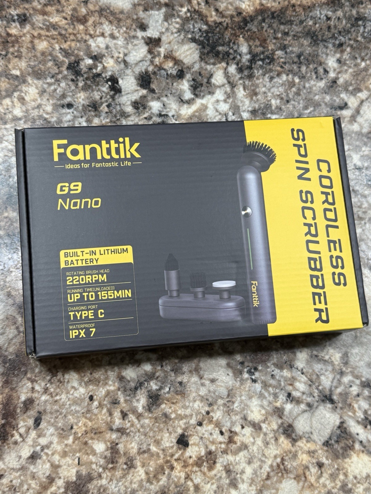Fanttik G9 Nano Electric Spin Scrubber, Cordless Power Grout Brush, Type-C Fast