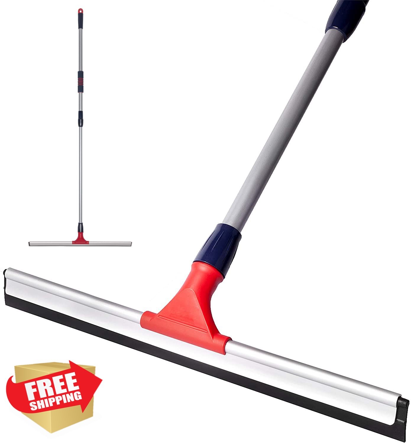 DSV Standard Floor Squeegee 24″ Telescopic Handle