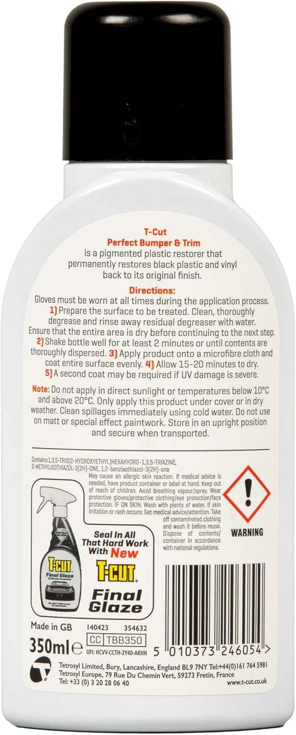 Perfect Bumper & Trim, Black Permanent Restorer, 11.83 fl oz Color: Multi