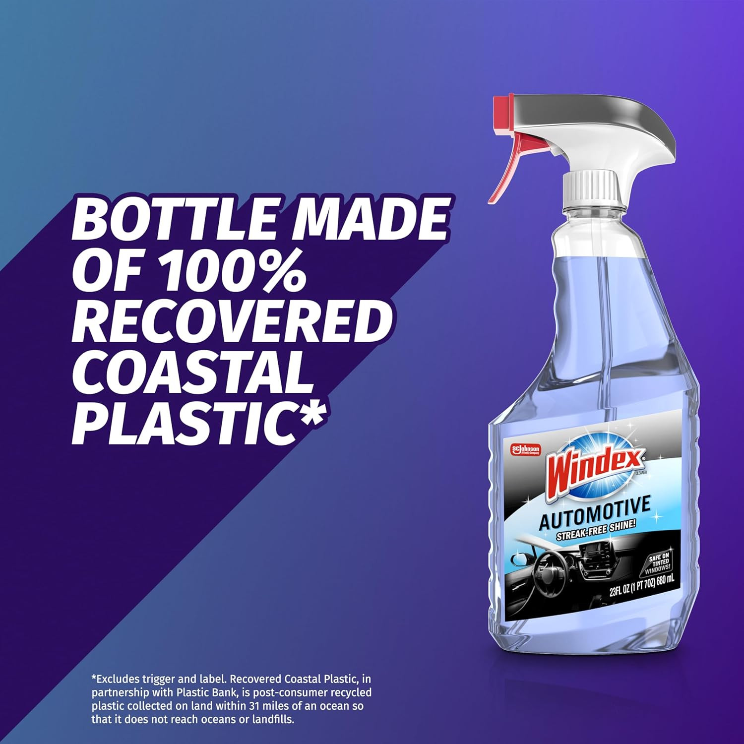 Windex Automotive Car Window and Glass Cleaner, Streak-Free Shine for Car Glass