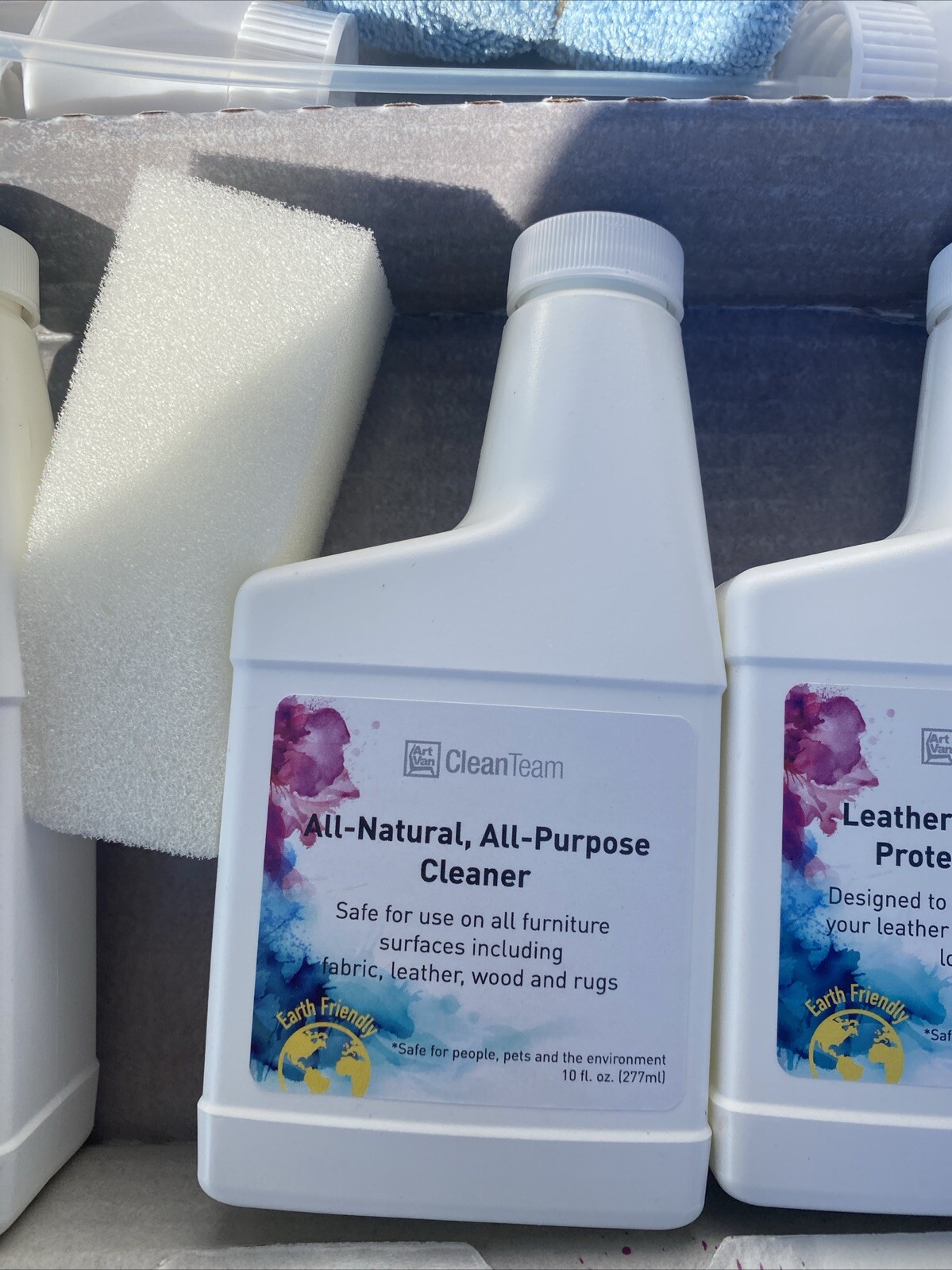 Art Van Clean Team Furniture Care Kit NEW Earth Friendly Leather & Wood Cleaner