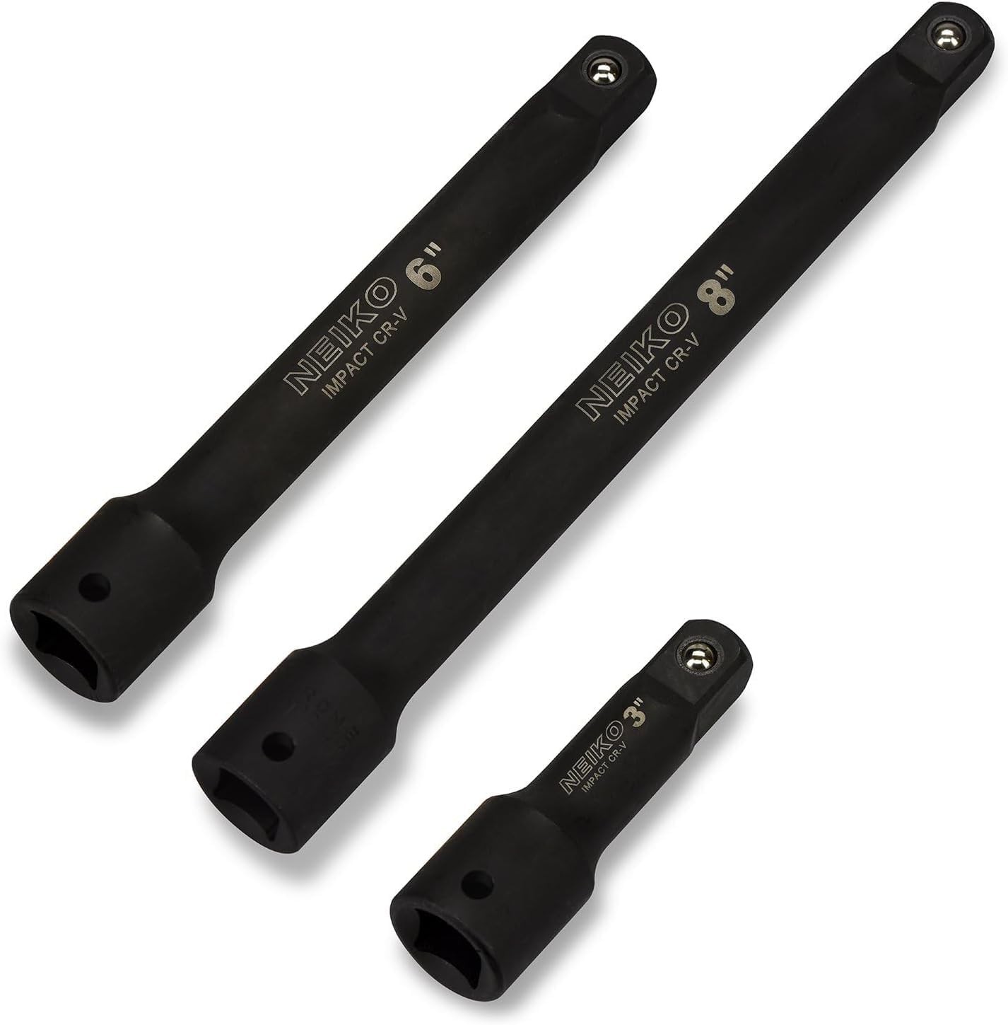 00237a 1/2-inch-drive Impact Extension-bar Set, Made with Crv Steel, 3-inch, 6-i