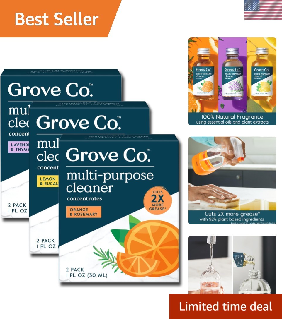 Plant-Based Multi-Purpose Cleaner Refills | 6 x 1oz, Simple & Powerful Cleaning