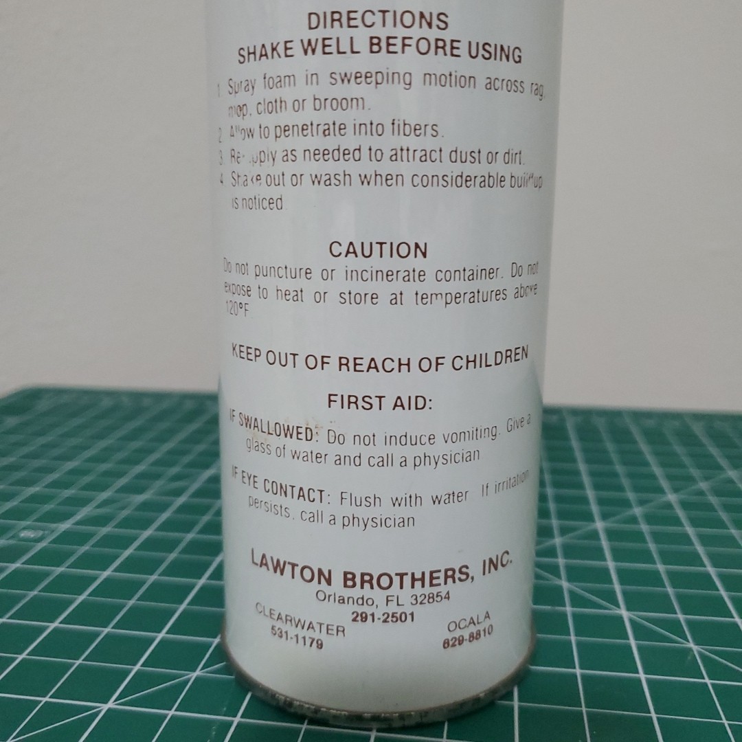 Lawton Bros Inc Dust Mop Treatment Spray, 18oz Waterbased Environmentally Safe