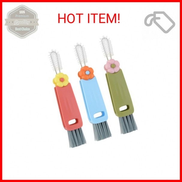 3 Pcs 3 in 1 Cup Lid Cleaning Brush Crevice Cleaning Brush for Bottle Gap 3 in 1