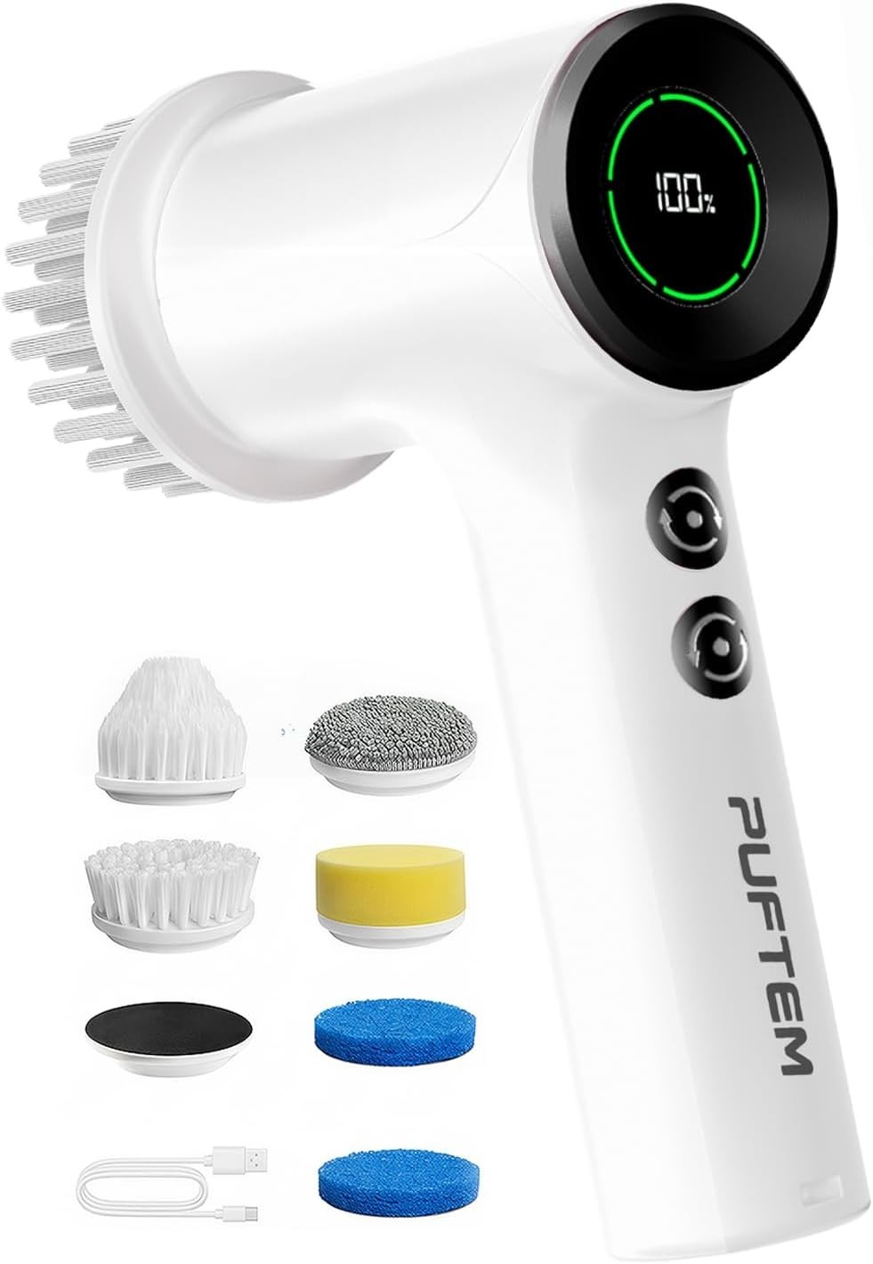 Shower Scrubber, Electric Spin Scrubber for Bathroom Cleaning – Cordless Show…