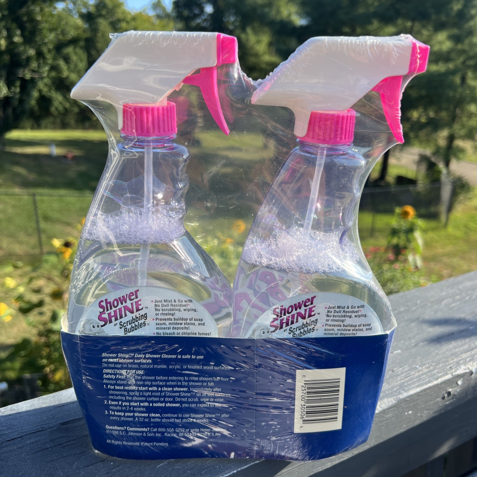 2 Pack Vtg Scrubbing Bubbles Shower Shine Bathroom Spray Cleaner 1998 64 fl oz
