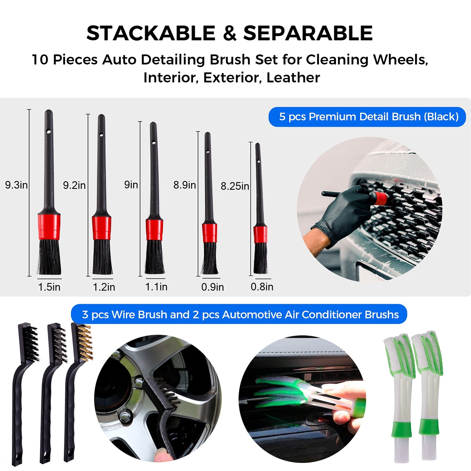 Car Wash Kit 18 Pcs Car Cleaning Kit Interior Detailing and Exterior With Case