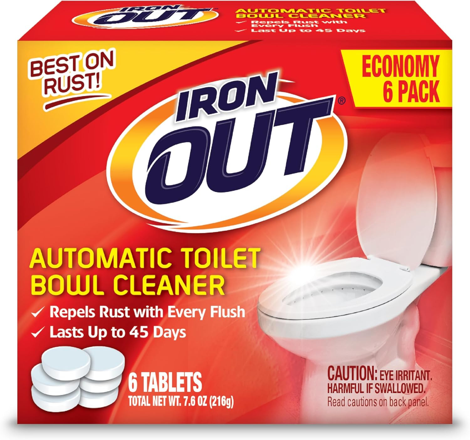 Automatic Toilet Bowl Cleaner Tablets, Helps Remove and Prevent Rust Stains with