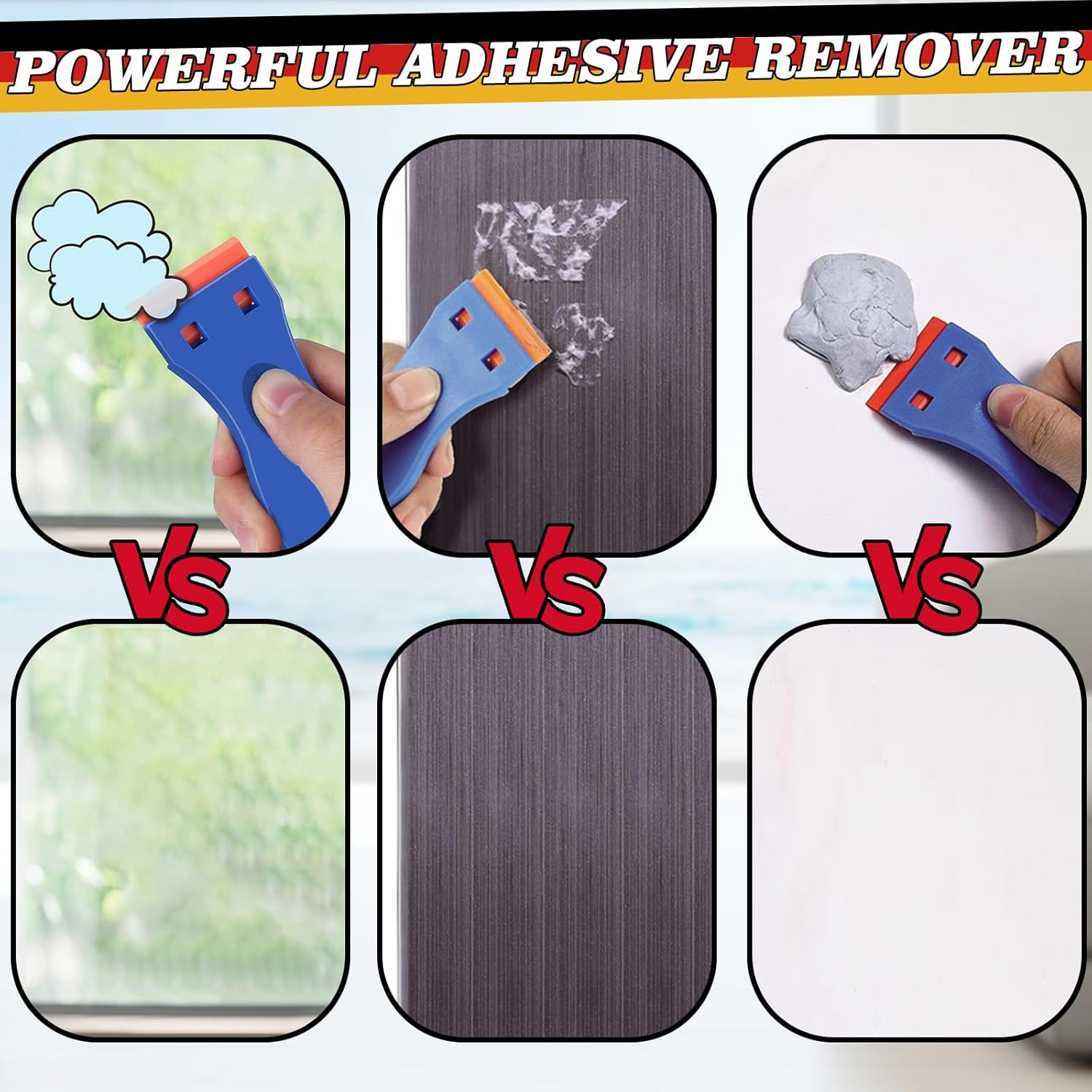 Adhesive Remover, Sticker Remover Spray with Plastic Scraper and Cleaning Cloth,