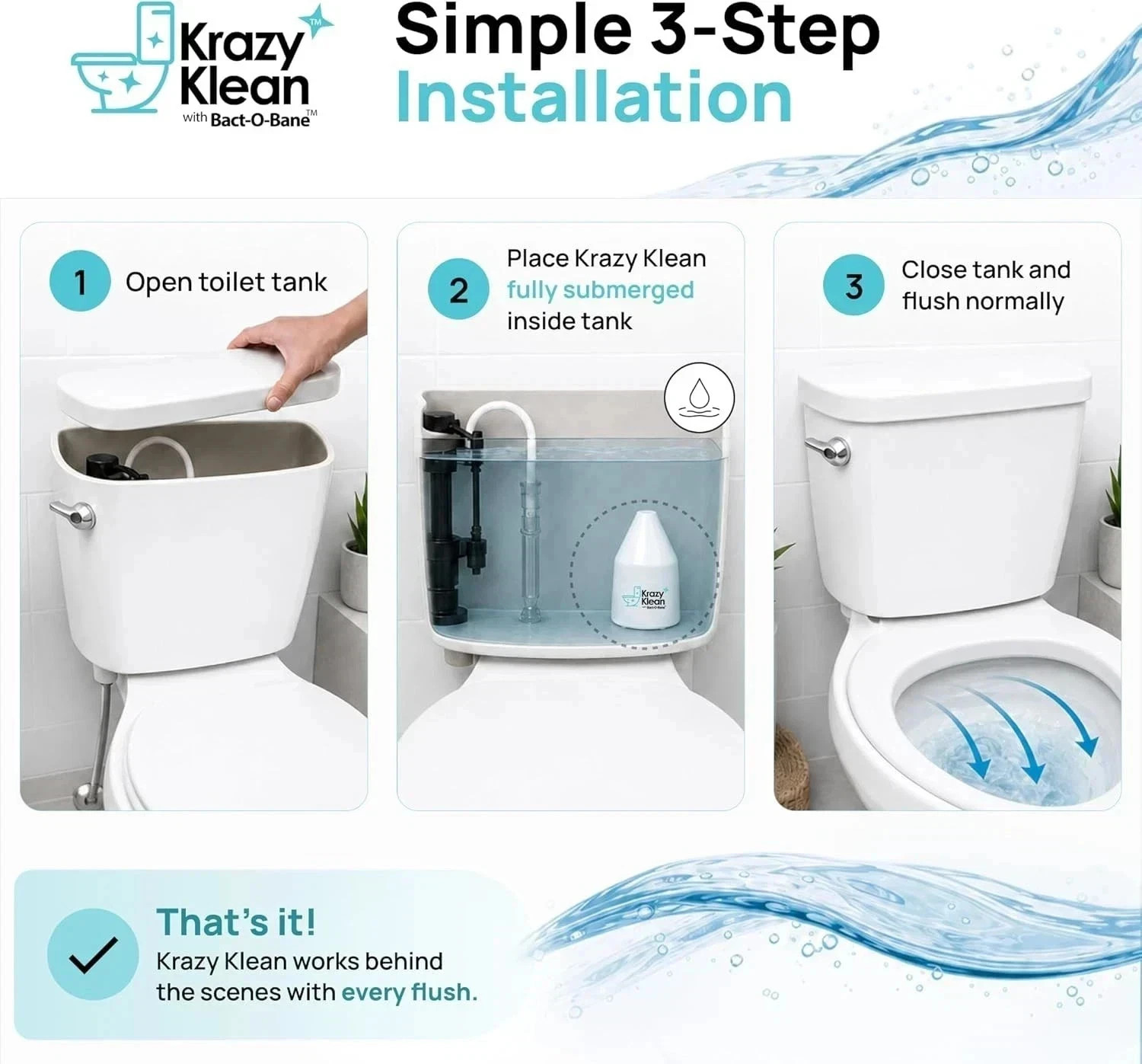 Krazy Klean Pro Toilet Cleaner Household Cleaning Solution Free shiping In USA