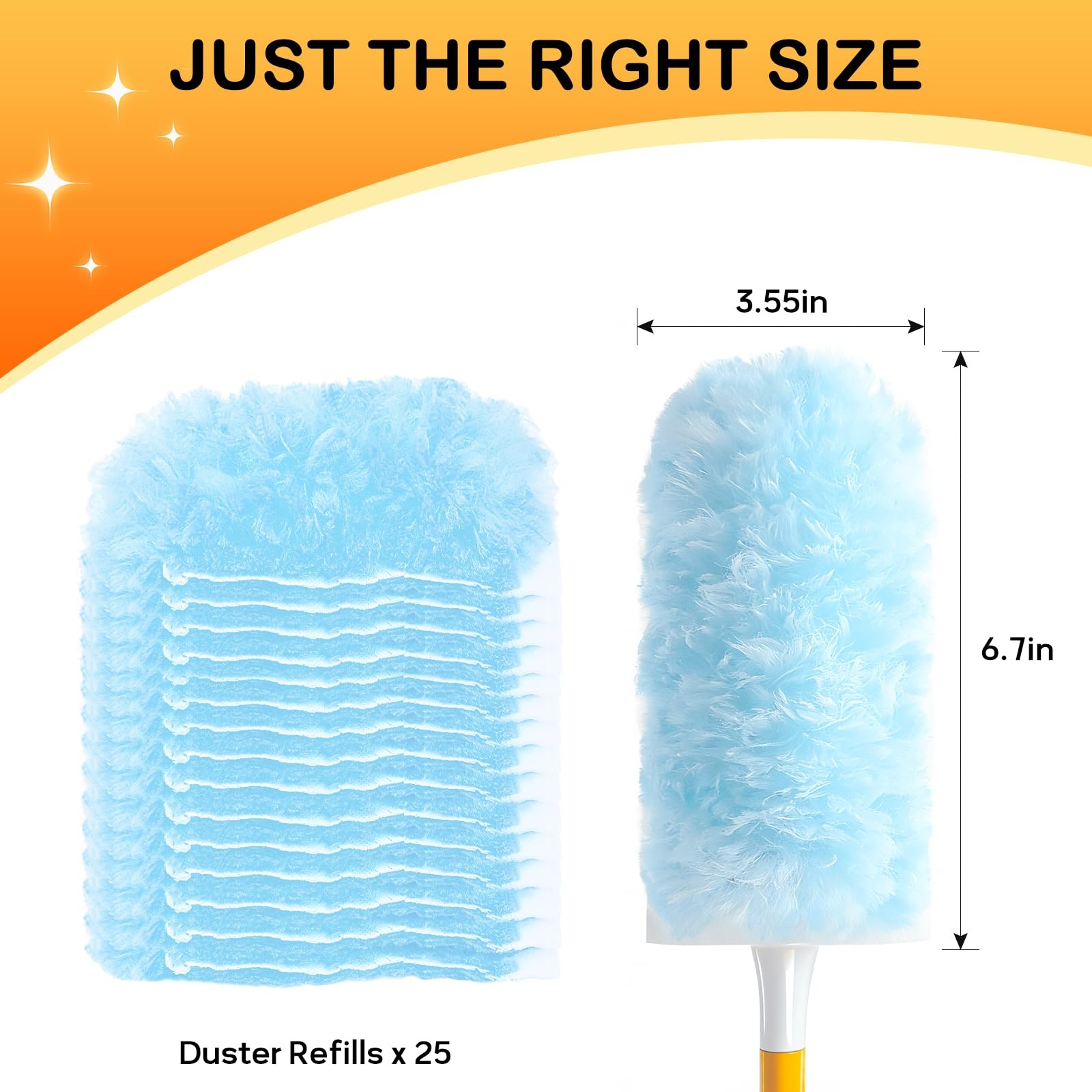 Duster Refills 25 Count Microfiber Electrostatic Multi Surface Cleaning Kit For