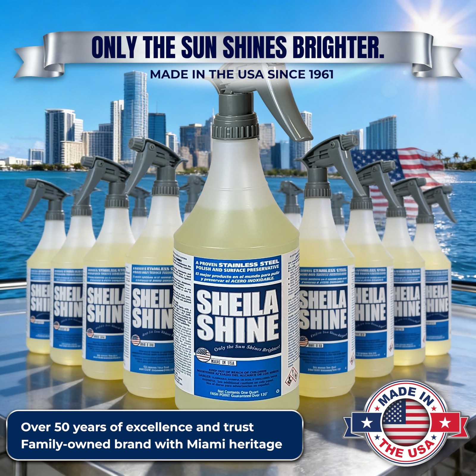 Sheila Shine 1 Quart Stainless Steel Cleaner and Polish w/Microfiber Cloth – …