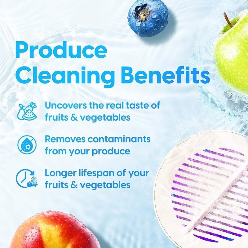 Portable Fruit Vegetable Cleaner Electrolysis Wash Deep Clean Freshness New