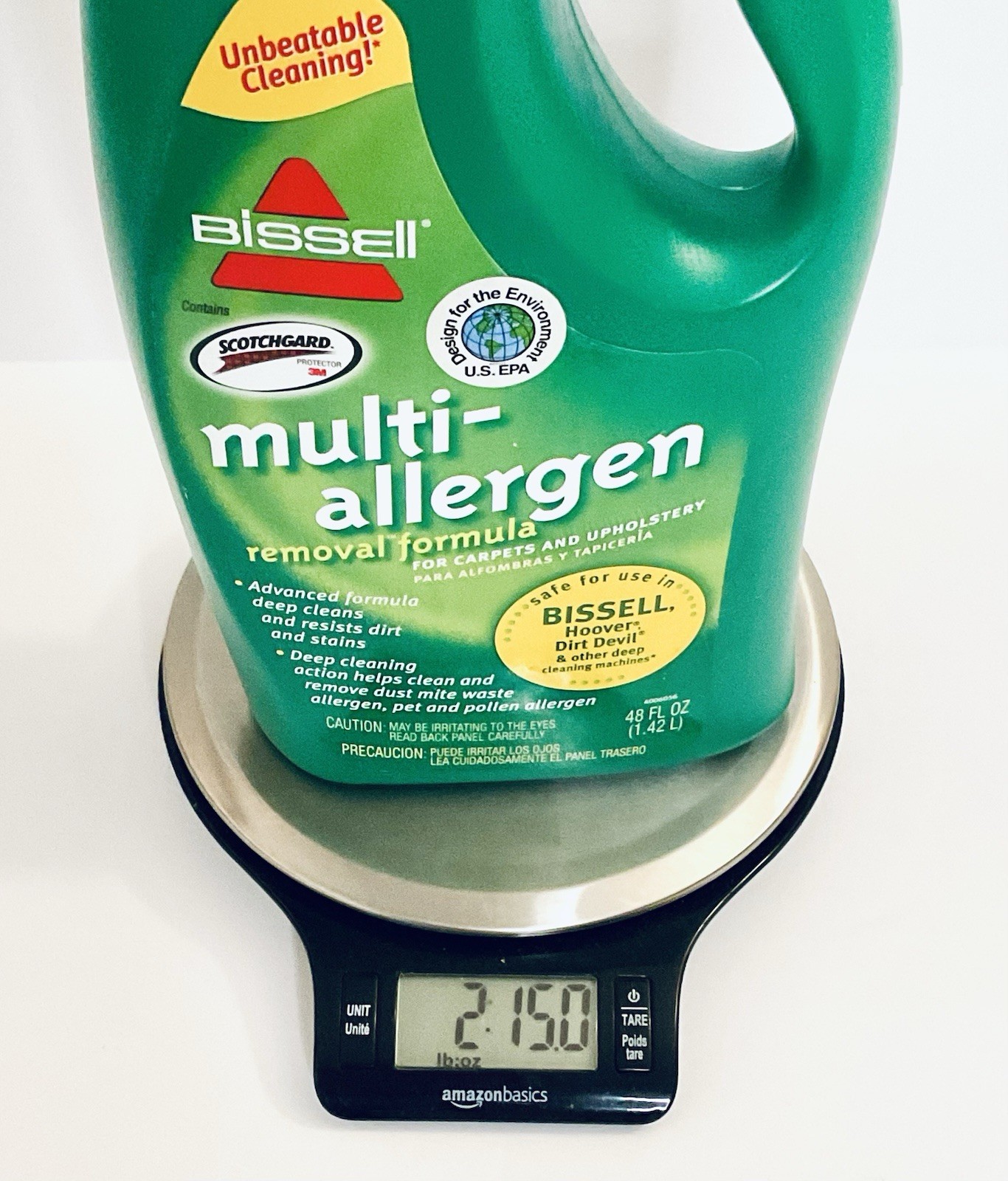 BISSELL MULTI-ALLERGEN REMOVAL FORMULA FOR CARPET & UPHOLSTERY 48 FL OZ